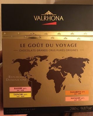 Coffret De 4 Tablettes Grands Crus Chocolat Noir - 3395328084458