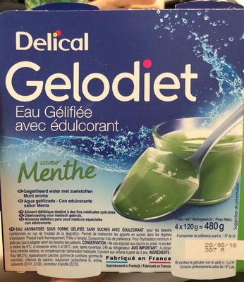Delical Gelodiet Eau Gélifiée Saveur Menthe - 4 Pots De - 3401275378783
