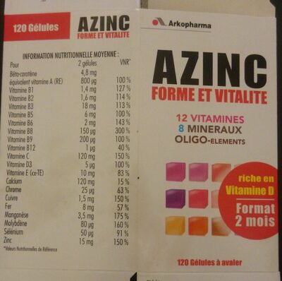AZINC - Forme et vitalité - 3401540148493