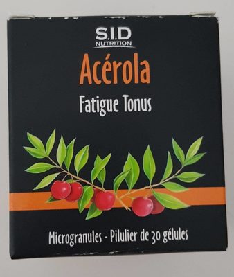 Sid Nutrition Acerola Fatigue Tonus 30 Gélules - 3401546468458