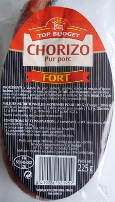 Chorizo Pur porc (Fort) - 3410280021959