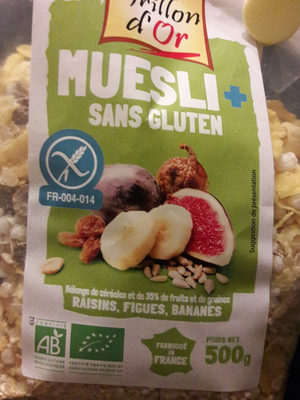 Muesli+sans gluten Raisin, Figue, Banane - 3421557112003