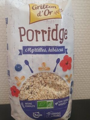 Porridge myrtilles hibiscus - 3421557920844