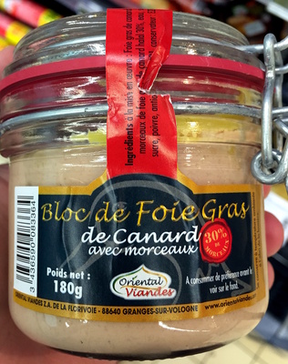 Bloc de Foie Gras de Canard avec morceaux (30%) - 3436590083364