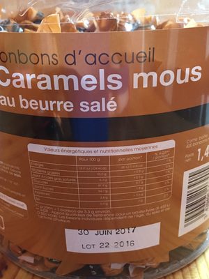 Bonbons d'Accueil : Caramel Mous au Beurre Salé - 3439495203905