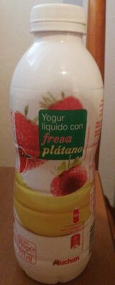 Yogur liquido con fresa y platano - 3456775717846