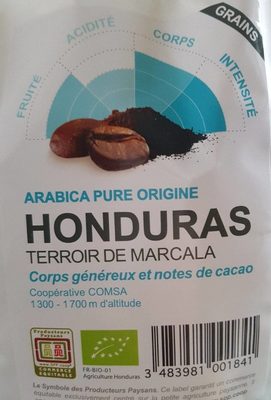 Café Bio Et équitable Arabica Honduras - 3483981001841