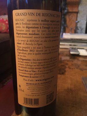 Grand vin de Regnac 2010 - 3492744075104