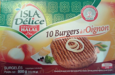 10 Burgers a l'oignon surgelés - 3512690002020