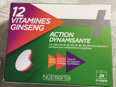 Nutrisante 12 Vitamines+ginseng 24 CPS A Croquer (adult) - 3515450011010