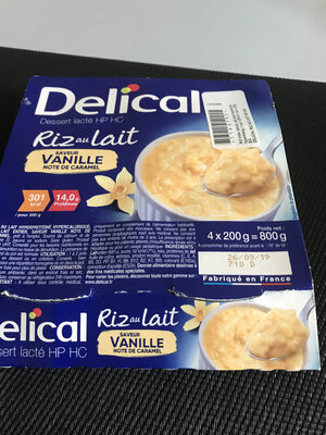Delical Riz Au Lait Nutriment Vanille 4pots / 200G - 3551100164279