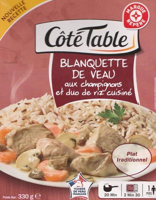 Blanquette de Veau aux champignons et duo de Riz Cuisiné - 3564700165782