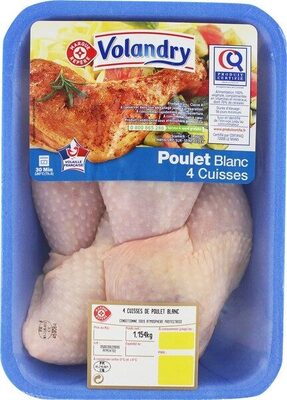 Cuisses de poulet blanc certifié x 4 - 3564700173589