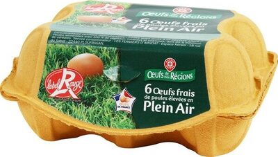 Oeufs plein air Label Rouge x6 - 3564700576687