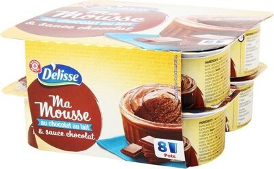 Mousse au chocolat au lait et sauce chocolat x 8 - 3564700790557