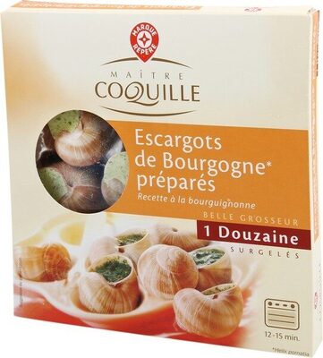 Escargots de Bourgogne préparés belle grosseur x 12 - 3564700809815