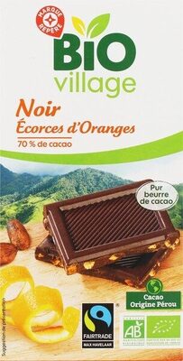 Chocolat noir bio aux écorces d'oranges du Pérou Max Havelaar - 3564707117005