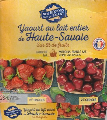 Yaourt au Lait Entier de Haute Savoie sur Lit de Fruits Rouges - 3564709018607