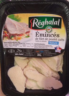 Emincés de filet de poulet cuits nature - 3571320750694
