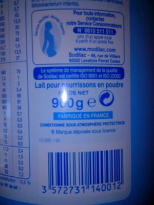 Lait pour nourrissons en poudre - 3572731140012