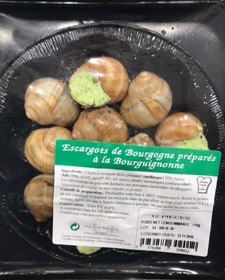 Escargots de Bourgogne préparés à la Bourguignonne - 3576280309012