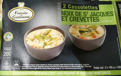 2 Cassolettes noix de St Jacques et crevettes - 3576280630826