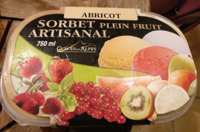 Sorbet Abricot plein fruit artisanal - 3576370720017