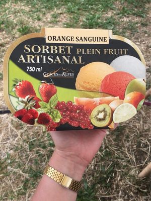 Sorbet plein fruit artisanal orange sanguine - 3576370720338