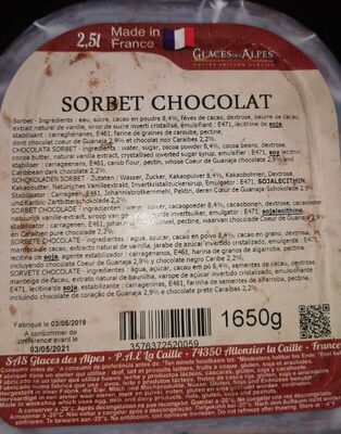 Sorbet chocolat - 3576372520059