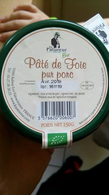 Pâté de Foie Bio Pur Porc - 3576620006007