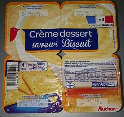 Crème dessert saveur biscuit - 3596710454143