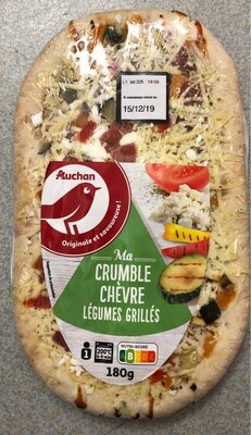 Pizza Crumble Chèvre Légumes Grillés 180g Auchan - 3596710478835