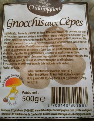 Gnocchis aux cèpes - 3700140801563