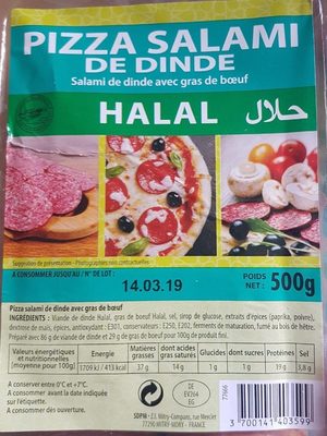 Pizza salami de dinde - 3700141403599