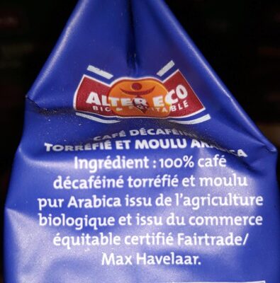 Café Décaféiné 100% Arabica Bio - 3700214617052