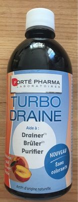 Turbo Draine Thé vert Pêche 500ML - 3700221313091
