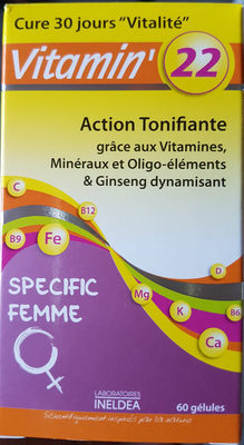 Ineldéa Vitamin'22 Specific Femme 60 Gélules - 3700225600784