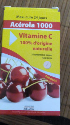 Ineldea Acérola 1000 Vitamine C 24 Comprimés - 3700225600807
