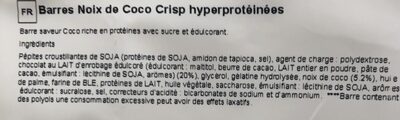 Barre Noix de Coco Crisp Hyperproteinées - 3700548604780