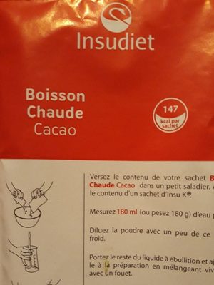 Boisson chaude cacao insudiet - 3700593402300