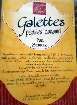Galettes Pépites Caramel Pur Beurre - 3700754700634