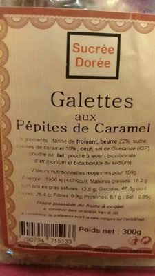 Galettes aux pépites de caramel - 3700754715133