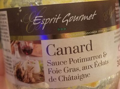 Canard sauce potimarron et fois gras aux éclats de châtaigne - 3700766409518