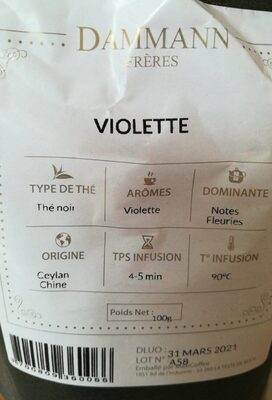 Thé noir à la violette - 3700809360066