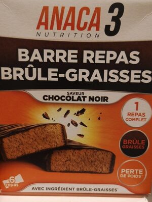 Barre repas brûle graisse Chocolat noir - 3760007335457
