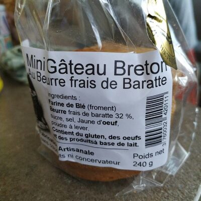Mini Gâteaux Breton au beurre frais de Baratte - 3760032420111