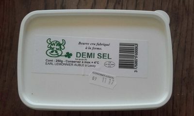 Beurre cru fabriqué à la ferme demi-sel - 3760071600062