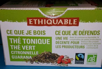thé tonique - Thé vert citronnelle guarana - 3760091720153