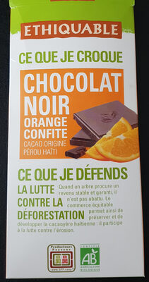 Chocolat noir orange confite - 3760091720610