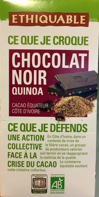 Chocolat noir Quinoa - 3760091720627